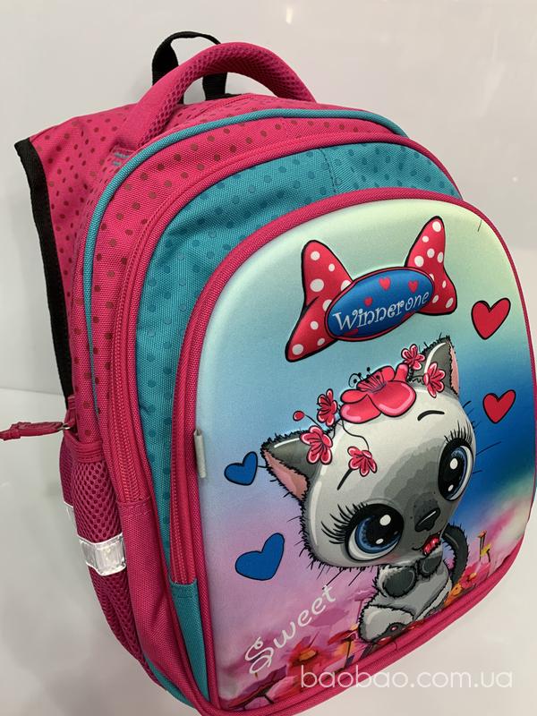 Изображение товара: Школьный рюкзак для девочек «котёнок» winner one R2-164 оригинал