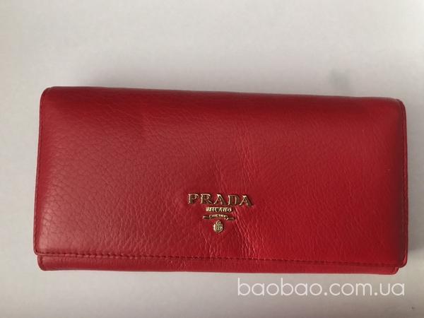 Изображение товара: Кожаный красный кошелёк для денег 