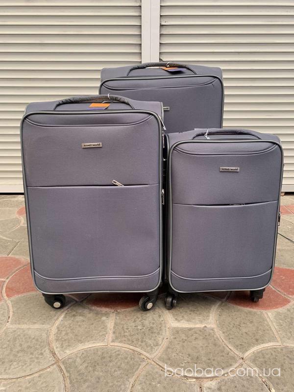 Изображение товара: Travel world Комплект чемоданов Китай  серый